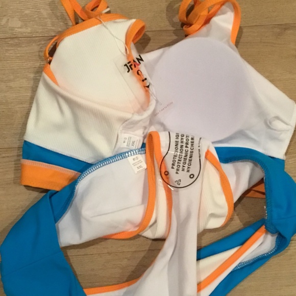 Women's High Waist Color Block Bikini Sets - Picture 6 of 6